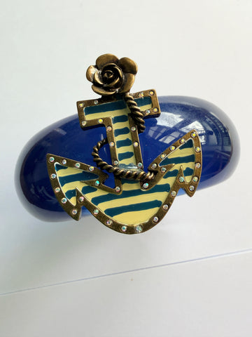 Betsey Johnson Lucite Nautical Anchor Cuff Bracelet