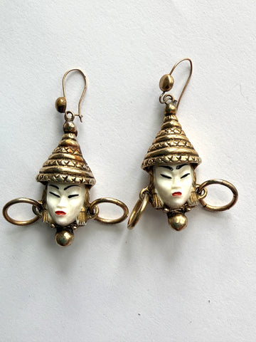Asian Princess Vintage Earrings