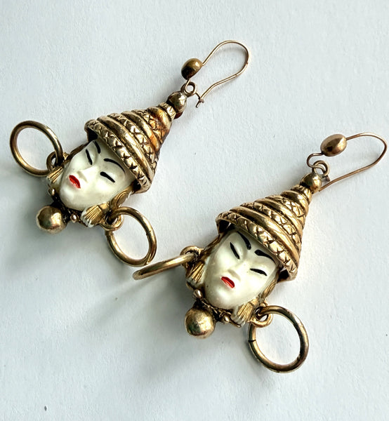 Asian Princess Vintage Earrings
