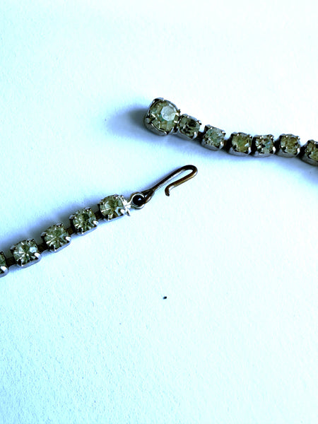 Yellow Rhinestone Vintage 60's Necklace