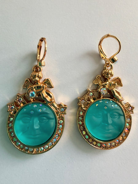 Kirks Folly Man in the Moon 90's Earrings