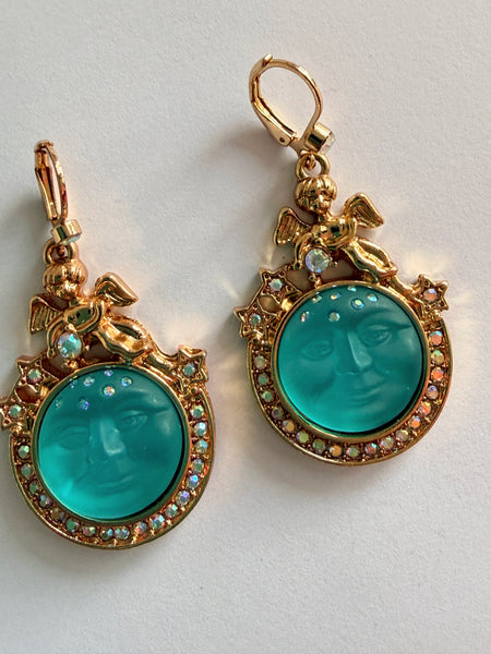 Kirks Folly Man in the Moon 90's Earrings