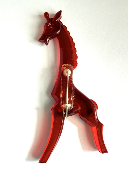 Lucite Vintage Giraffe Brooch