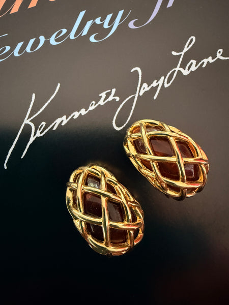 Kenneth Jay Lane 1980's Vintage Earrings