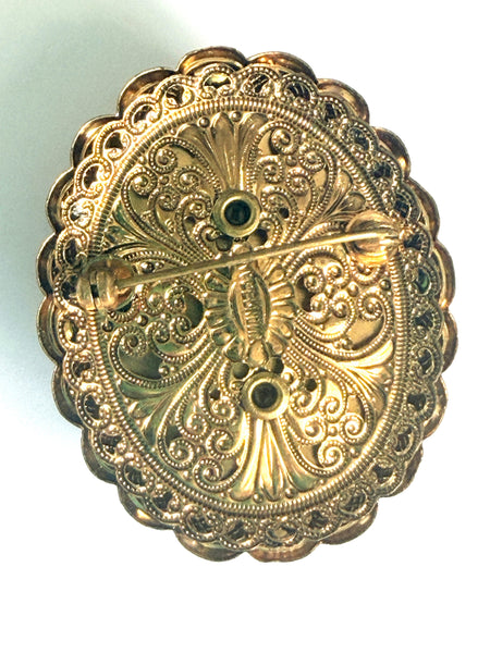 Cameo Brooch, W. Germany Vintage