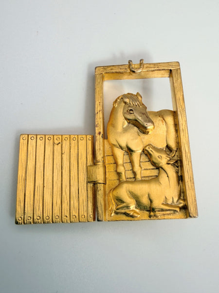 JJ USA Mother & Foal Vintage Brooch