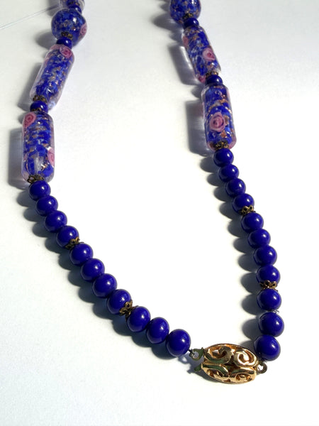 Mid Century Vintage Murano Glass Bead Necklace