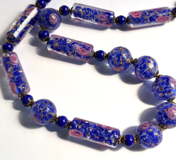 Mid Century Vintage Murano Glass Bead Necklace