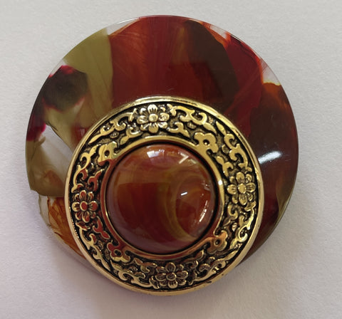 1960's West German Acrylic Vintage Brooch