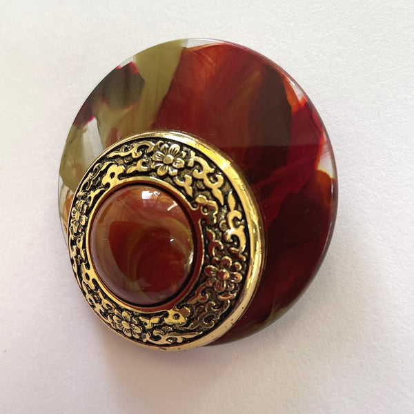 1960's West German Acrylic Vintage Brooch