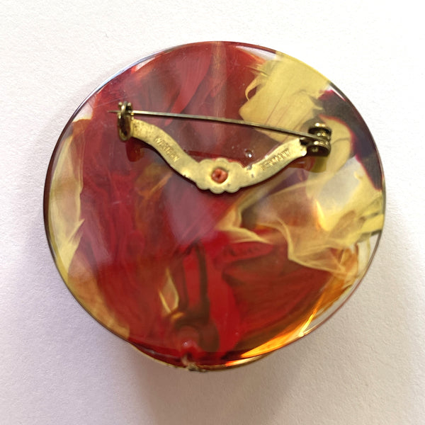 1960's West German Acrylic Vintage Brooch