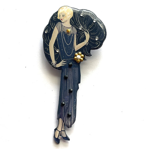 Roaring 20's Lady Brooch