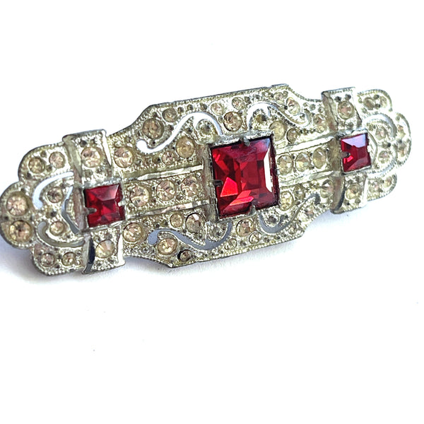 Pot Metal Rhinestone Art Deco style