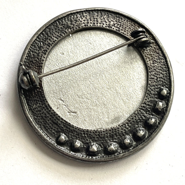 Edwardian Lady Figure Picture Brooch