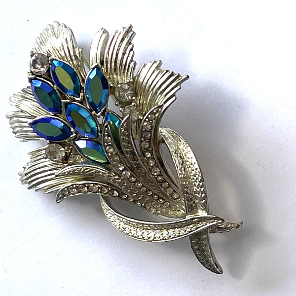 Aurora Borealis Rhnestone Brooch