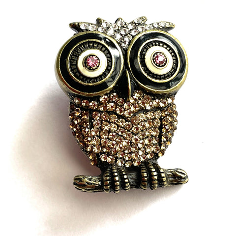 Iris Apfel Owned Owl Brooch Signed Rara Avis-Iris Apfel,-Vintage Online