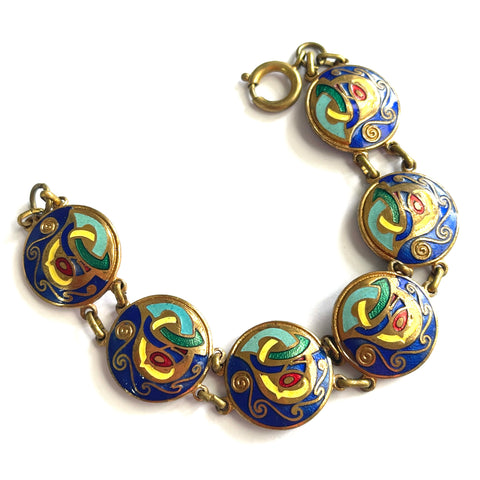Irish Tara Ware Vintage Enamelled Bracelet-Tara Ware Ireland-Vintage Online