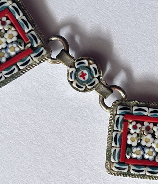 Italian Micro Mosaic 1940's Bracelet-Vintageonline-Vintage Online