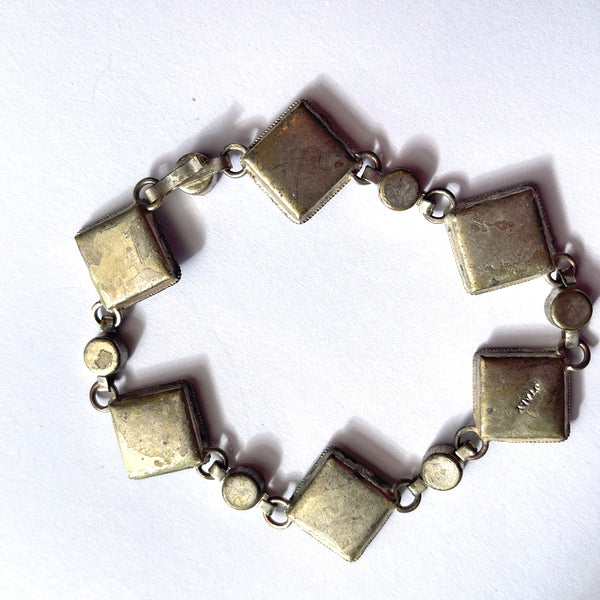 Italian Micro Mosaic 1940's Bracelet-Vintageonline-Vintage Online