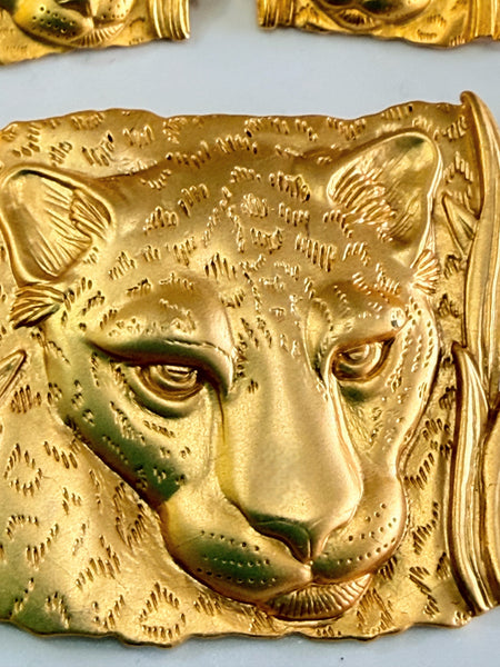 JJ Jonette Leopard Brooch and Earrings 1986-JJ Jonette-Vintage Online