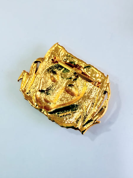 JJ Jonette Leopard Brooch and Earrings 1986-JJ Jonette-Vintage Online