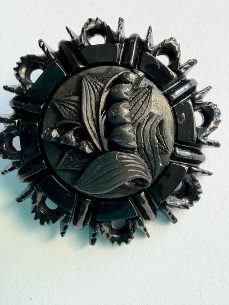 Jet ? Vintage Brooch-Vintageonline-Vintage Online
