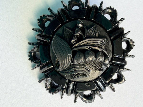 Jet ? Vintage Brooch-Vintageonline-Vintage Online