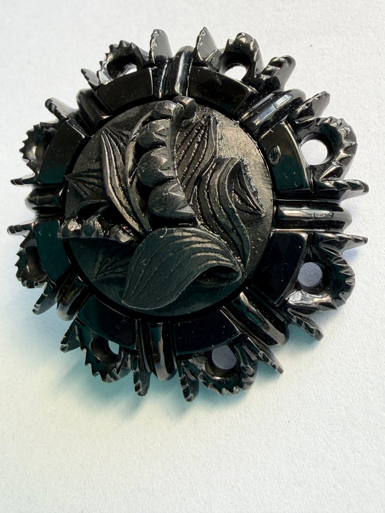 Jet ? Vintage Brooch-Vintageonline-Vintage Online