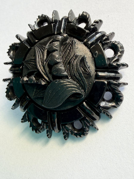 Jet ? Vintage Brooch-Vintageonline-Vintage Online
