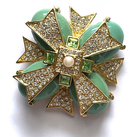 Joan Rivers 1990's Vintage Maltese Cross Brooch-Joan Rivers USA-Vintage Online