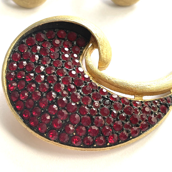 Jonette USA 1980's Brooch and Earrings-JJ Jonette Jewellery Company USA-Vintage Online