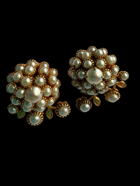 Judy Lee Vintage USA Mid Century Pearl Earrings-Vintage Online-Vintage Online