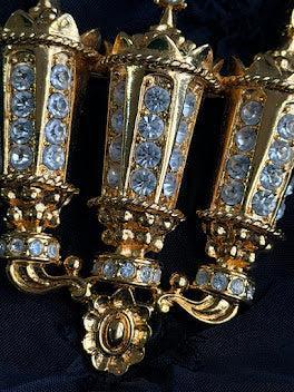 KJL Parisian Street Lamp Vintage Brooch Pendant-KENNETH JAY LANE-Vintage Online