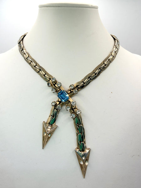 Kafin of New York Vintage Mid Century Snake Design Choker Necklace & Bracelet-KAFIN OF NEW YORK-Vintage Online