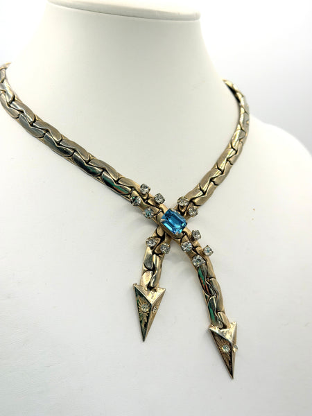 Kafin of New York Vintage Mid Century Snake Design Choker Necklace & Bracelet-KAFIN OF NEW YORK-Vintage Online