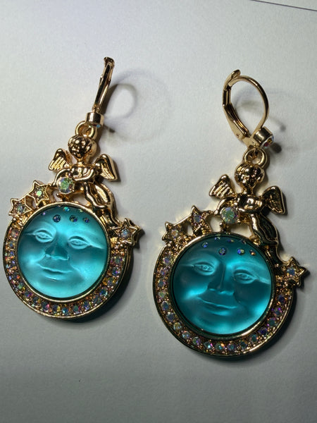 Kirks Folly Man in the Moon 90's Earrings-Kirks Folly-Vintage Online