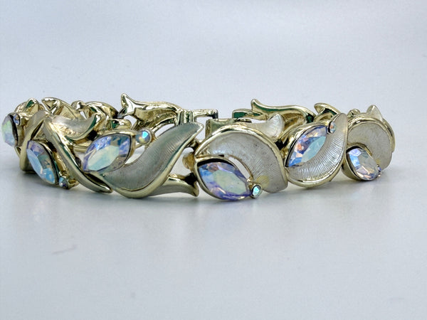 Kramer of New York Marquise Set Mid Century Aurora Borealis Bracelet-Kramer of New York-Vintage Online