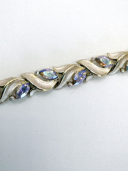 Kramer of New York Marquise Set Mid Century Aurora Borealis Bracelet-Kramer of New York-Vintage Online