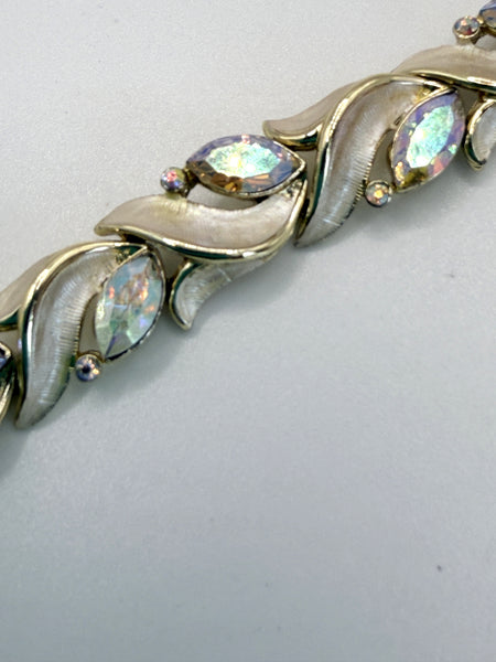 Kramer of New York Marquise Set Mid Century Aurora Borealis Bracelet-Kramer of New York-Vintage Online
