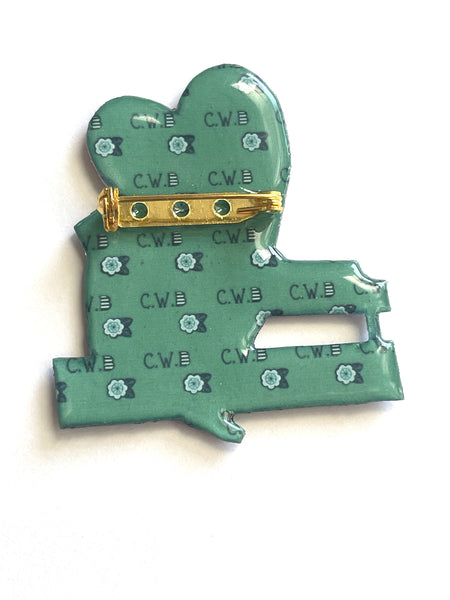 Lady With A Letter Hand Crafted Cat Walk UK Brooch-Cat Walk Designs UK-Vintage Online
