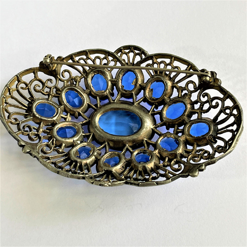 N48/ ANCIENNE BROCHE BARETTE métal strass 1920 8,5cm OLD BROOCH Art N48/ ANCIENNE BROCHE BARETTE métal strass 1920 8,5cm OLD BROOCH Art