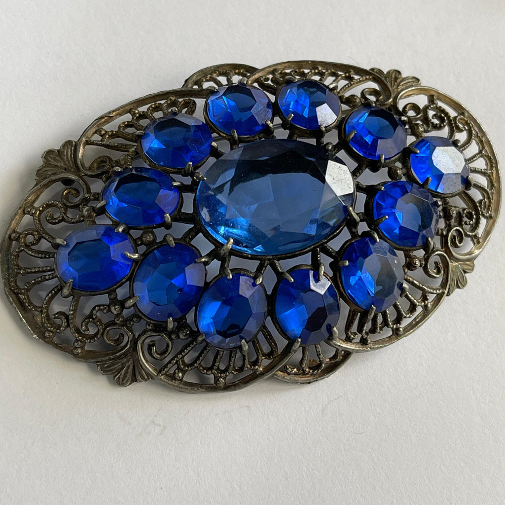 Énorme broche en métal et strass - Etsy France Énorme broche en métal et strass - Etsy France
