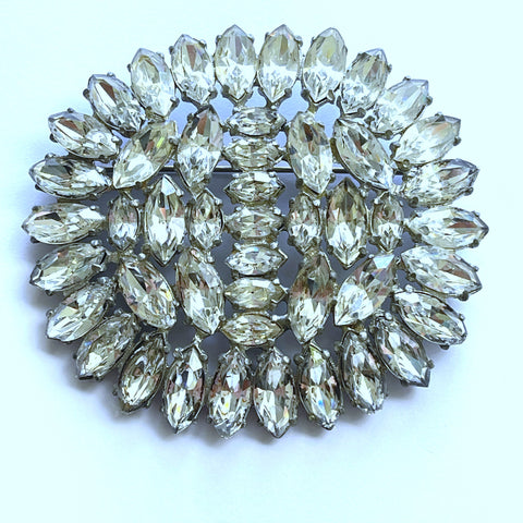 Large Statement Rhinestone Vintage Brooch-Vintageonline-Vintage Online