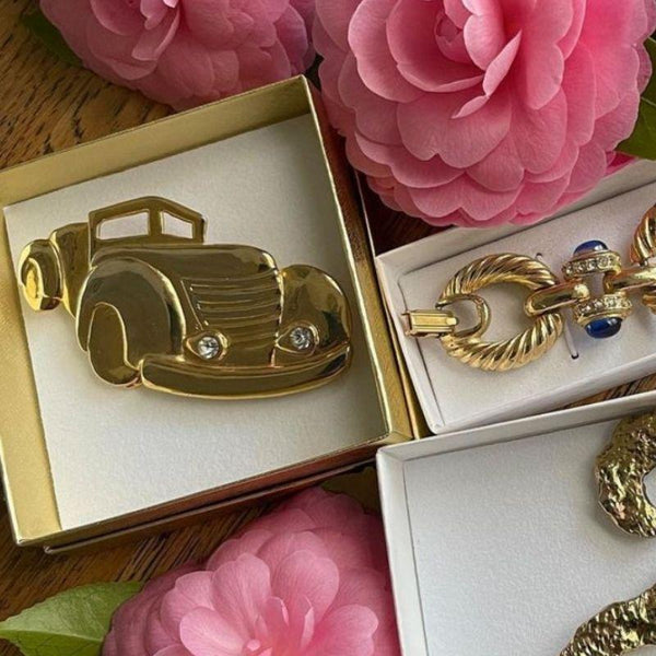 Large Vintage Car Brooch-Vintageonline-Vintage Online