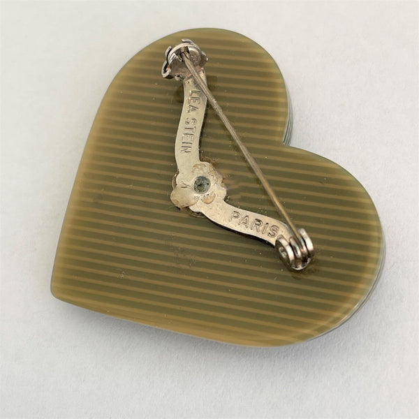 Lea Stein Authentic Vintage Heart Brooch-Lea Stein-Vintage Online