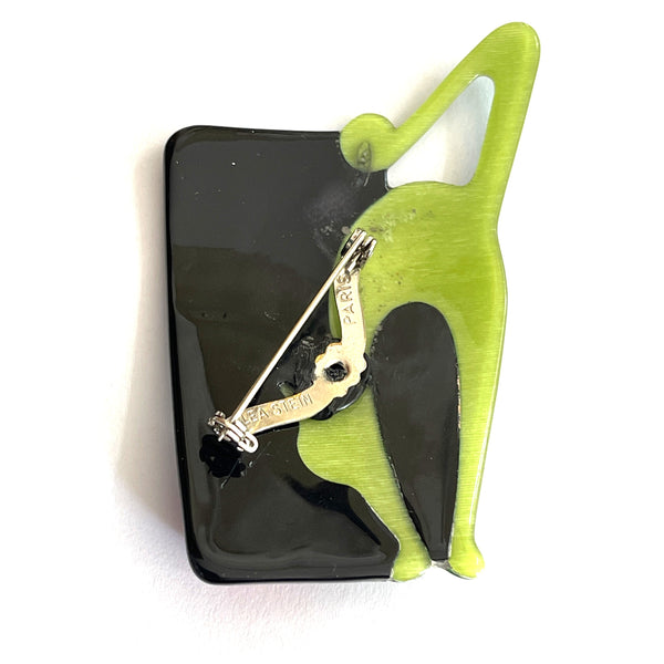 Lea Stein Cat With A Ball Brooch-Lea Stein-Vintage Online
