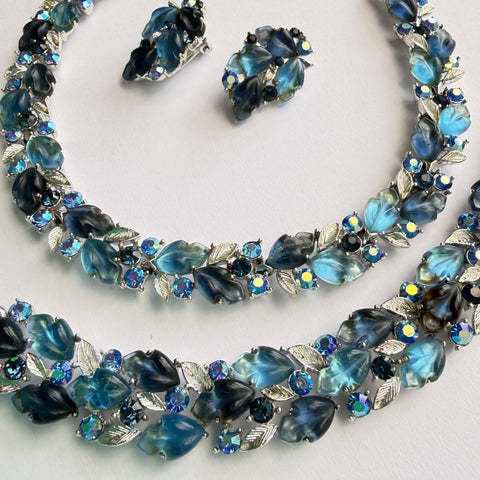 Lisner Vintage Necklace, Bracelet, Earring Mid Century Set-Lisner USA-Vintage Online