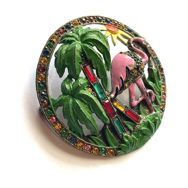 Little Nemo USA Flamingo Vintage Brooch 1940's-Little Nemo USA-Vintage Online
