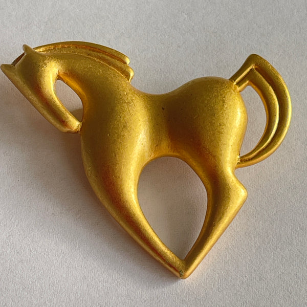 Liz Claiborne USA Vintage Horse Brooch, Modernist Style-Vintageonline-Vintage Online