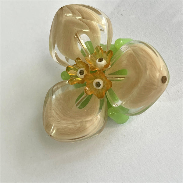 Lucite Vintage Flower Head Brooch USA-Vintageonline-Vintage Online